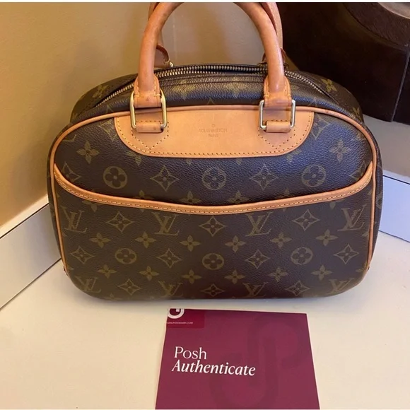 Louis Vuitton Deauville Brown Monogram Satchel